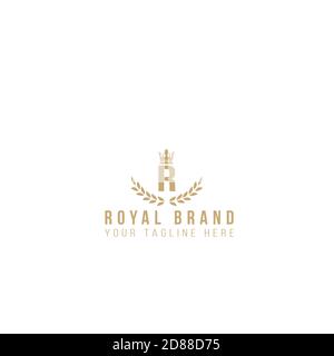 Royal brand and luxury brand logo illustration design. Stock Vector