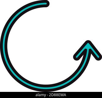 user interface update data arrow linear and fill style vector illustration Stock Vector
