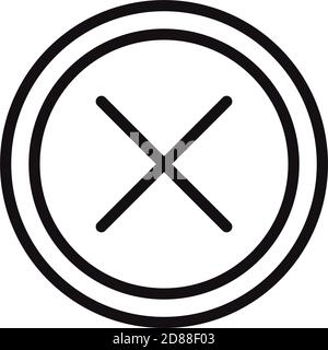 user interface error operating system button linear style vector illustration Stock Vector