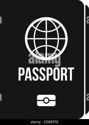 International passport icon, simple style Stock Vector