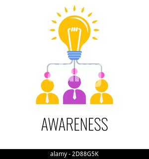 Brand awareness icon. Recognition of goods and services. Stock Vector