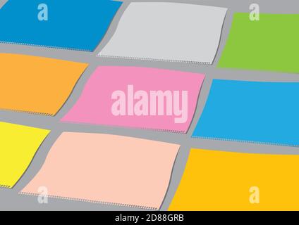 A set of colourful vector paper sheets Stock Vector