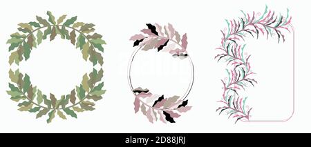 illustration of branches with frames Stock Vector
