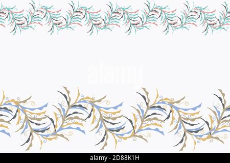 vector seamless border for design in trendy colors Stock Vector
