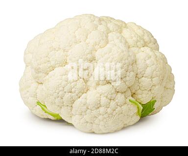 cauliflower isolated on white background, clipping path, full depth of field Stock Photo