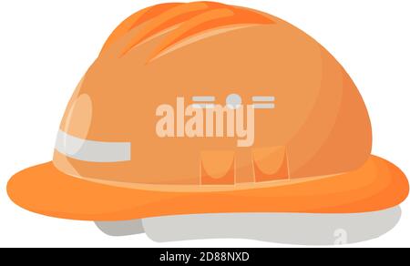 Hardhat cartoon flat vector illustration Stock Vector