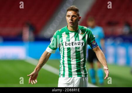 Joaquin Sanchez of Real Betis during the Spanish championship La Liga football match between Atletico de Madrid and Real Betis Balompie on October 2 C Stock Photo