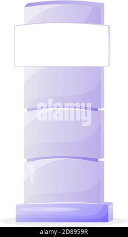 Metal vector advert board sign illustration Stock Vector