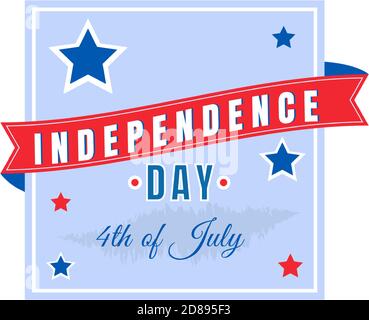 Fourth of July flat color vector badge Stock Vector