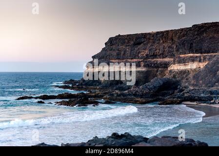 Los Molinos beach in Fuerteventura, Canary Islands in summer 2020. Stock Photo