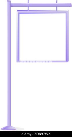 Urban metal vector advert board sign illustration Stock Vector