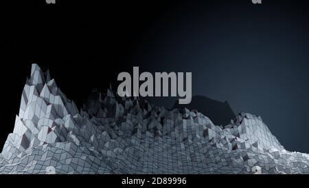 Data visualization abstract landscape image. Stock Vector