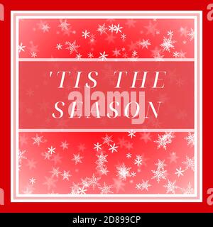 Winter snowflake abstract background with border and label. Stock Vector