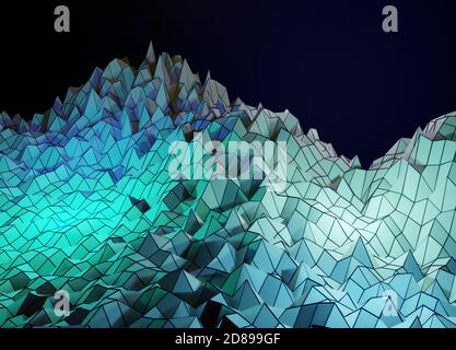 Data visualization abstract landscape image. Stock Vector