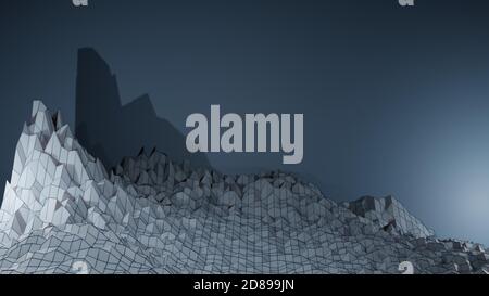 Data visualization abstract landscape image. Stock Vector