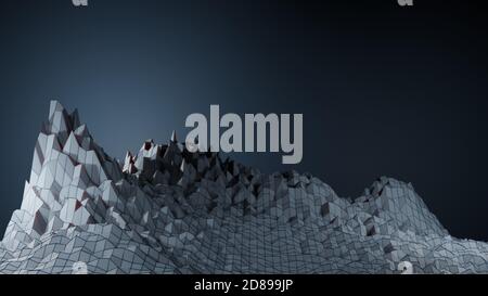 Data visualization abstract landscape image. Stock Vector