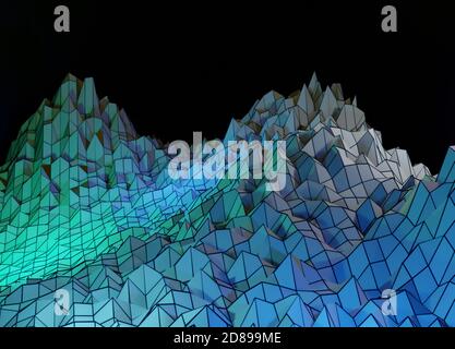 Data visualization abstract landscape image. Stock Vector