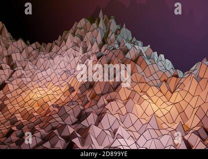 Data visualization abstract landscape image. Stock Vector