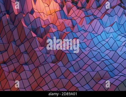 Data visualization abstract landscape image. Stock Vector