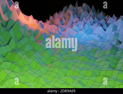Data visualization abstract landscape image. Stock Vector