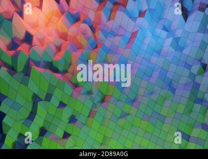 Data visualization abstract landscape image. Stock Vector