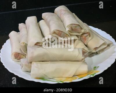 Spring Rolls Stock Photo