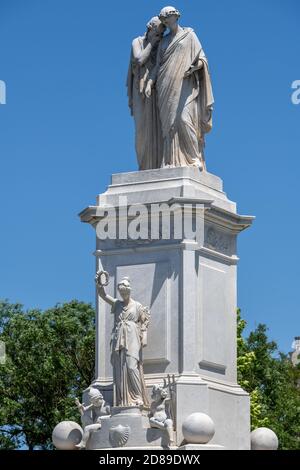 Franklin Simmons' Peace Monument in Peace Circle on Capitol Hill. Also known as the Civil War Sailors Monument and Naval Monument. Stock Photo