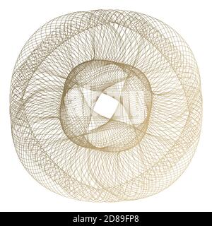 Vector Guilloche elements for certificate or diploma and currency design Stock Vector