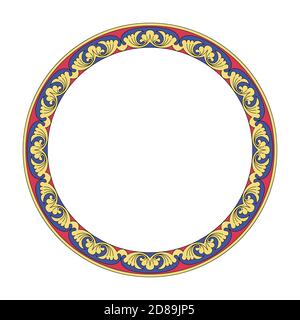 Round Frame Vector. Classic rich ornamented carved decors. Baroque  sophisticated design Stock Vector Image & Art - Alamy