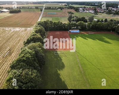 amateur pitches from above Stock Photo