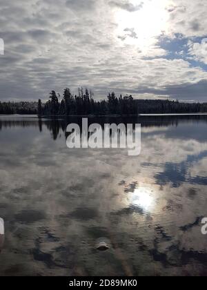 Northern Ontario early winter scenic Stock Photo