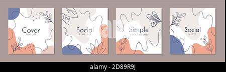 Trendy abstract square template with colorful concept. Able to use for social media posts, mobile apps, banners design, web or internet ads. Stock Vector