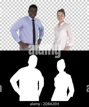 Successful businesspeople, business team posing, Alpha Channel Stock Photo