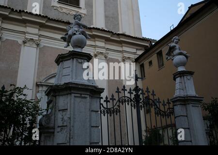 Brescia, Italy: San Zeno al Foro, Roman Catholic, Baroque church, Piazza del Foro, Via dei Musei near the ruins of the Roman Capitoline temple. Stock Photo