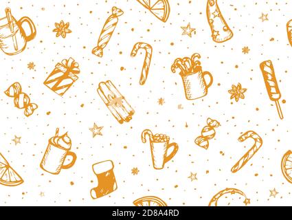 Christmas seamless pattern vector illustration Stock Vector