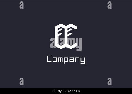 Building Letter OC Logo Stock Vector