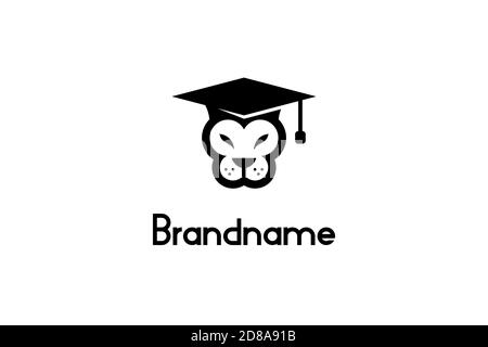 Lion Graduation Logo Stock Vector