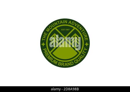 Vintage mountain logo, badge and emblem. Stock Vector