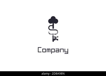 Letter S key logo Stock Vector