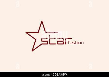 Star logo, fashion shop logo design concept template. Stock Vector