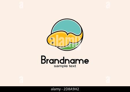 Tadpole design concept, Environmental logo. Stock Vector