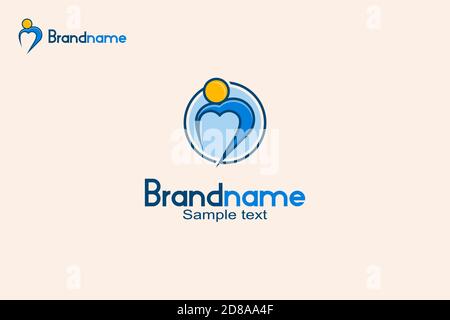 People Company Logo Design Concept Stock Vector