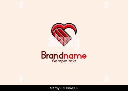 Creative heart logo design concept, elegant and modern logo. Stock Vector