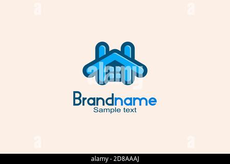 Simple House logo, with letter H design concept. Stock Vector