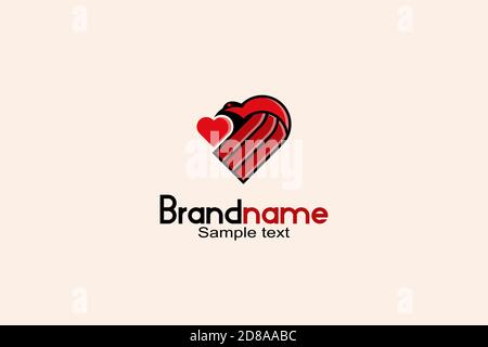 Bird love logo design concept template. Stock Vector