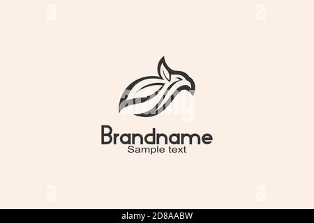 Abstract leaf bird logo design concept Stock Vector