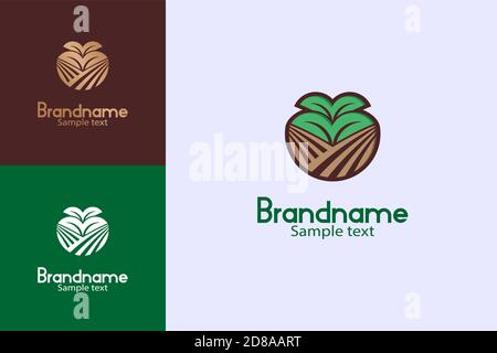Agriculture Logo Design Concept Template. Stock Vector