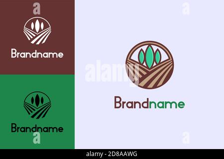 Agriculture Logo Design Concept Template. Stock Vector