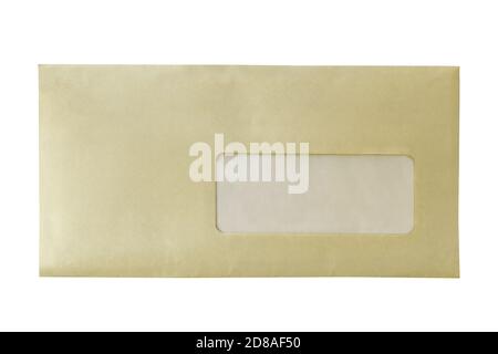 Blank envelope isolated on white background Stock Photo