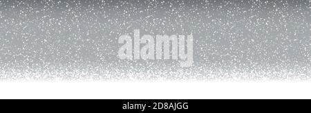 vector file with vector file with beautiful falling snow flakes on silver colored background Stock Vector